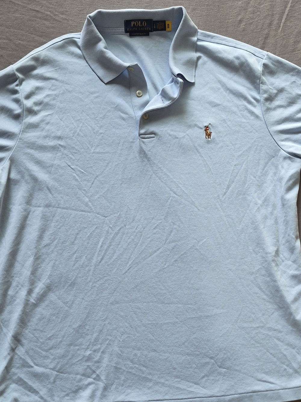 Ralph Lauren Light Blue Men’s Polo with Embroidered Pony